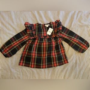 J. Crew CrewCuts Plaid Blouse, girls S/ size 5